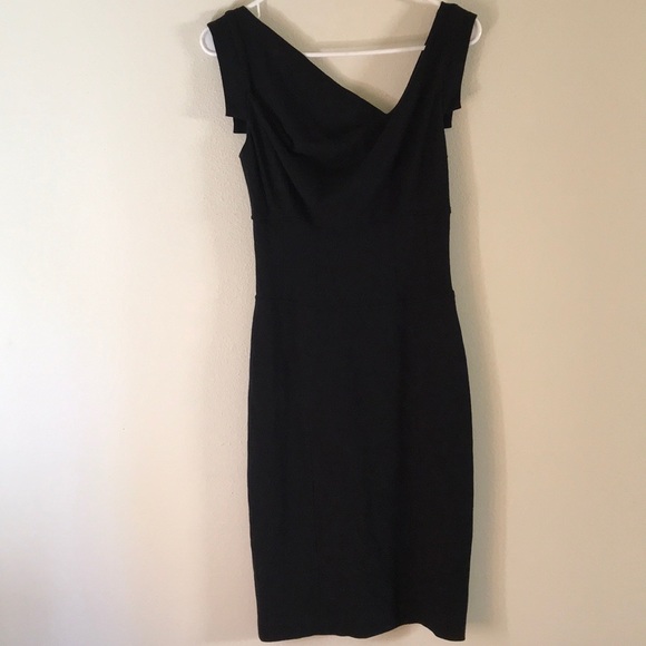 Cache Dresses & Skirts - CACHE BLACK BODYCON MIDI DRESS